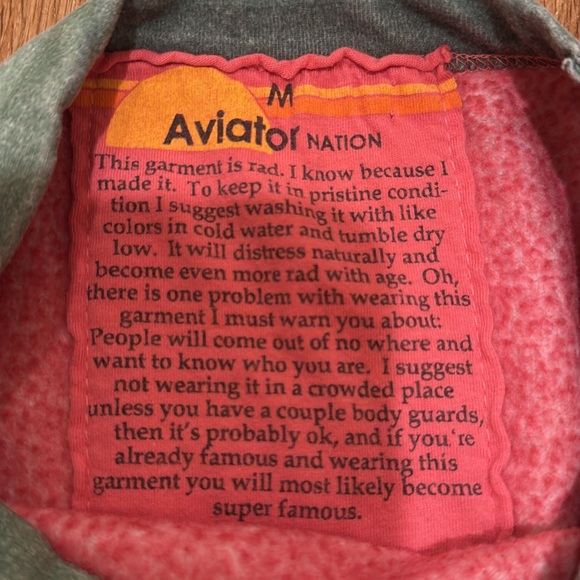 Aviator Nation bolt Tulum Sweater Lightning shirt sweatshirt women’s szMed - Picture 4 of 6